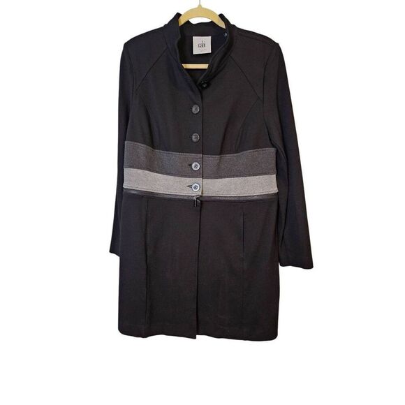 Cabi Osaka Nights black and gray convertible zip off jacket.  Size L. - Picture 1 of 8